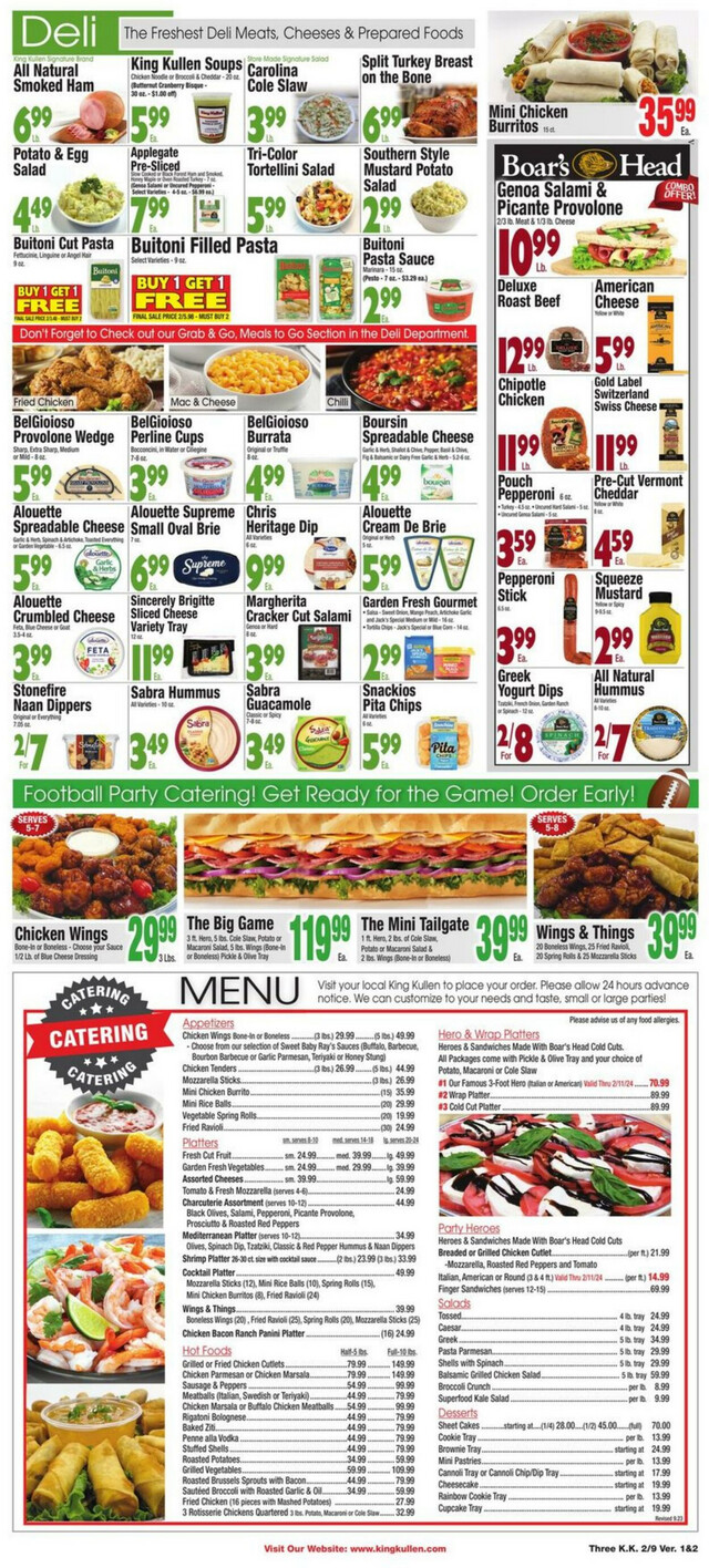 King Kullen Ad from 02/09/2024