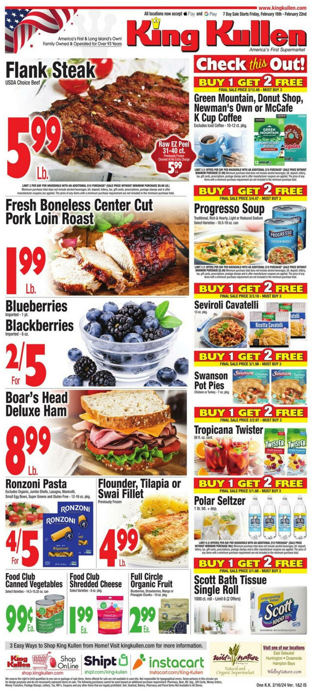 King Kullen Ad from 02/16/2024