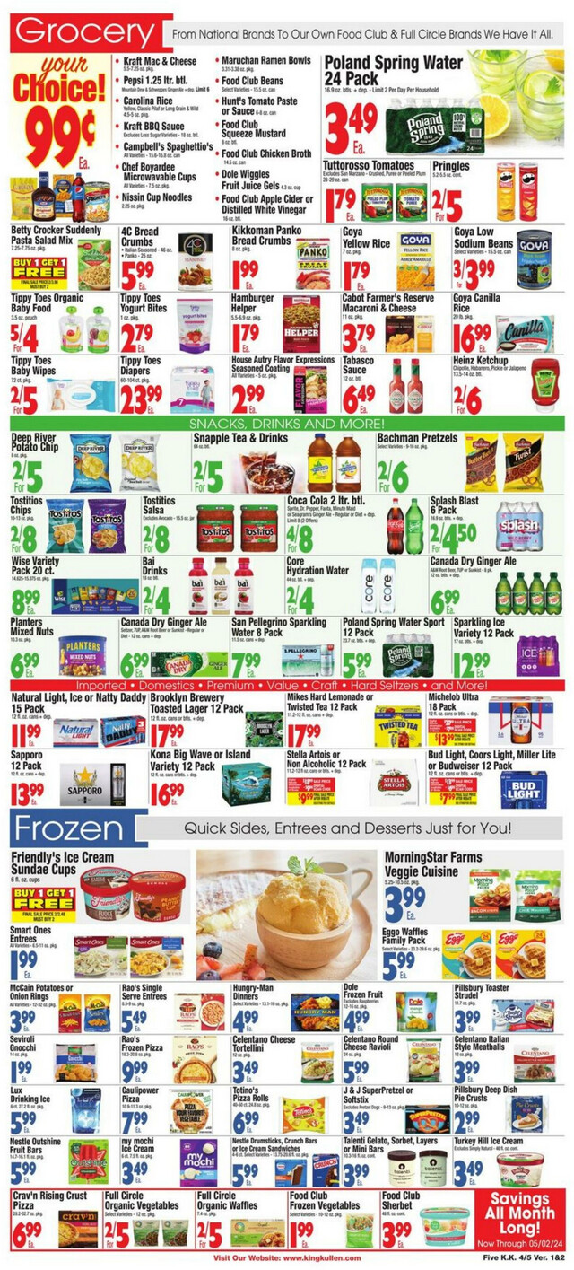 King Kullen Ad from 04/05/2024
