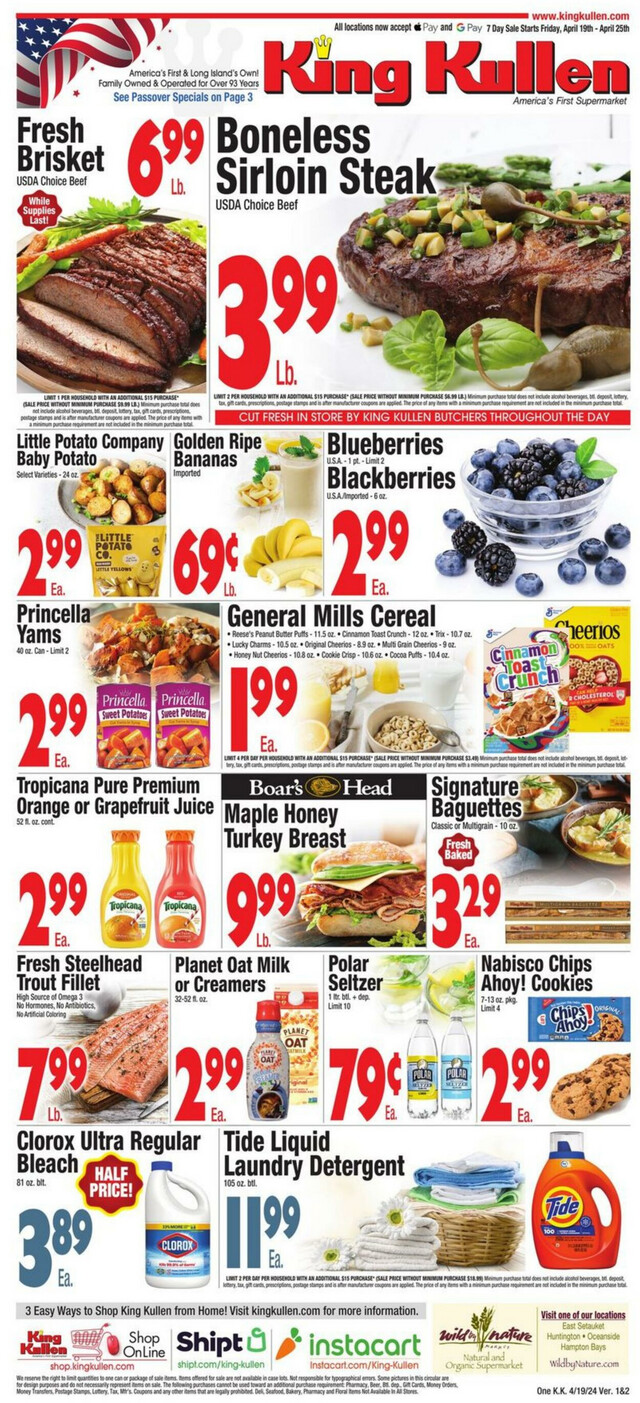 King Kullen Ad from 04/19/2024