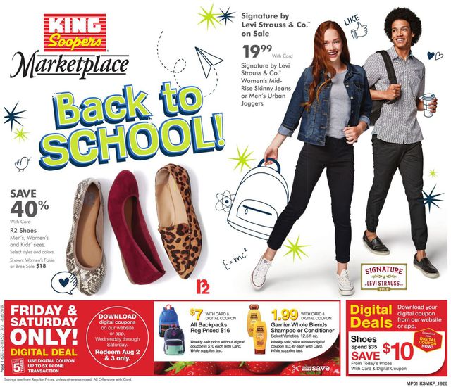 King Soopers Ad from 07/31/2019