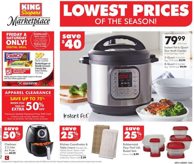 King Soopers Ad from 09/11/2019