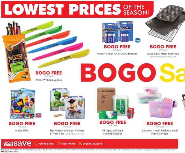 King Soopers Ad from 09/11/2019