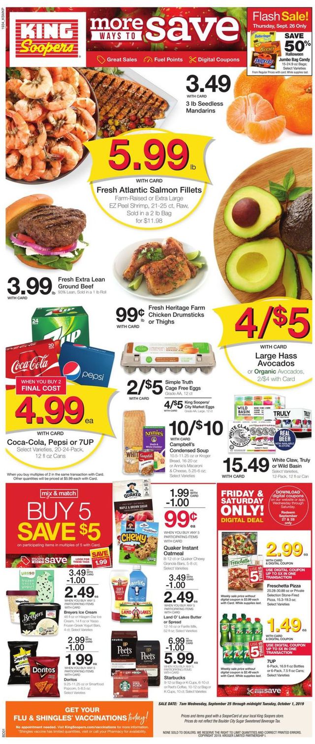 King Soopers Ad from 09/25/2019