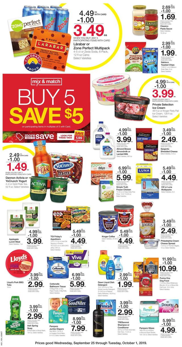 King Soopers Ad from 09/25/2019