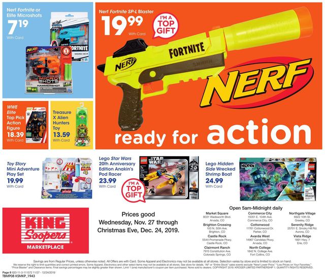 King Soopers Ad from 11/27/2019