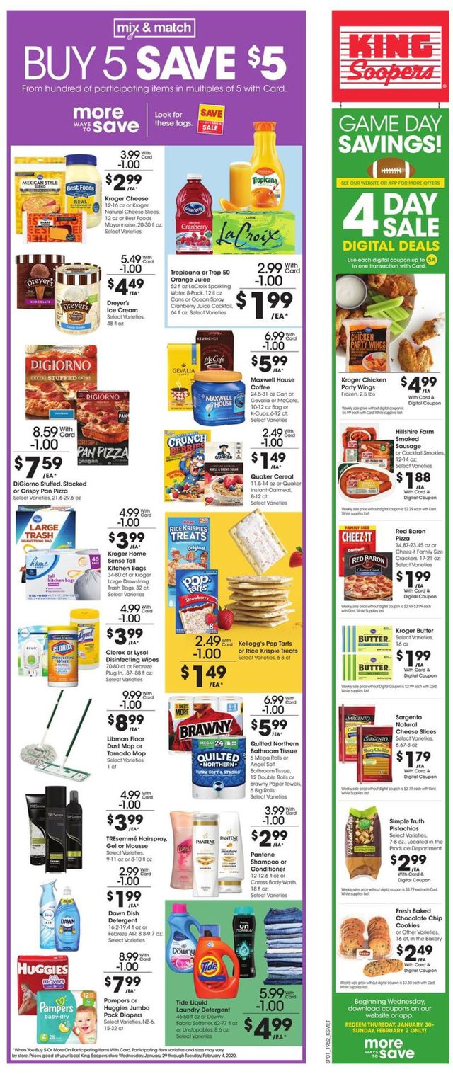 King Soopers Ad from 01/29/2020
