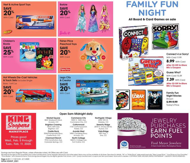 King Soopers Ad from 02/05/2020
