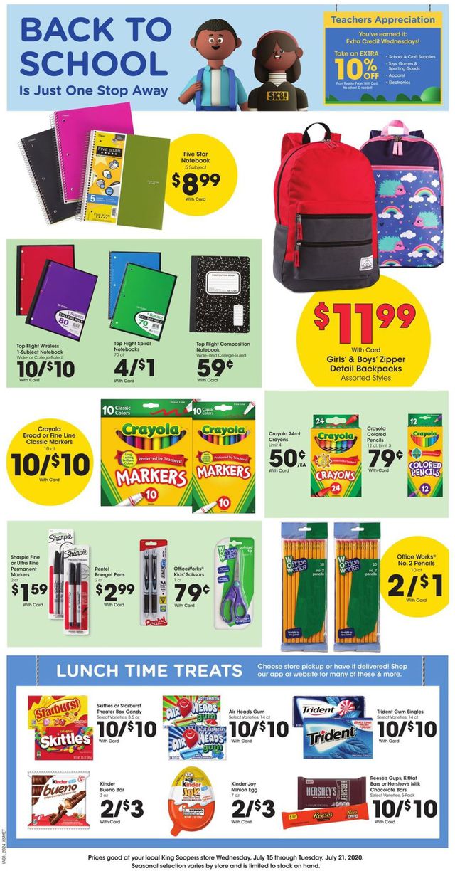 King Soopers Ad from 07/15/2020