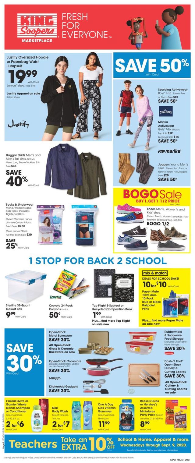 King Soopers Ad from 09/02/2020