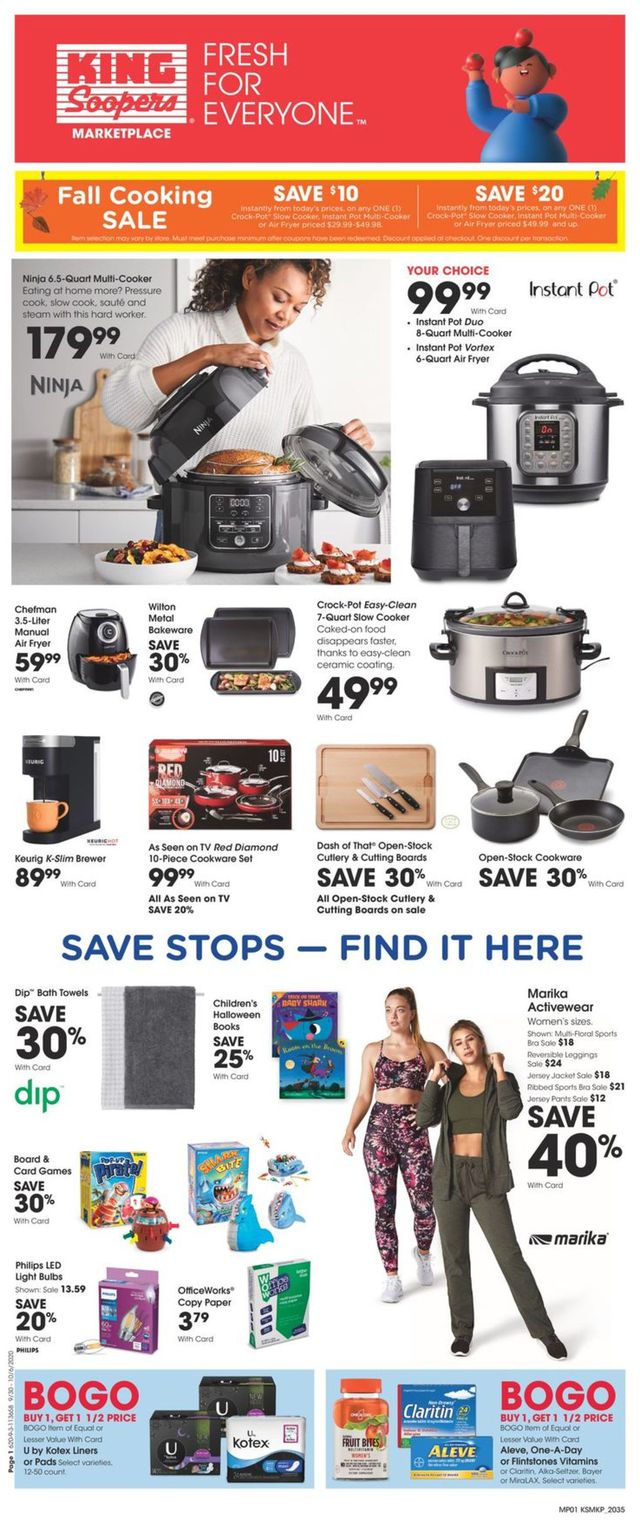 King Soopers Ad from 09/30/2020