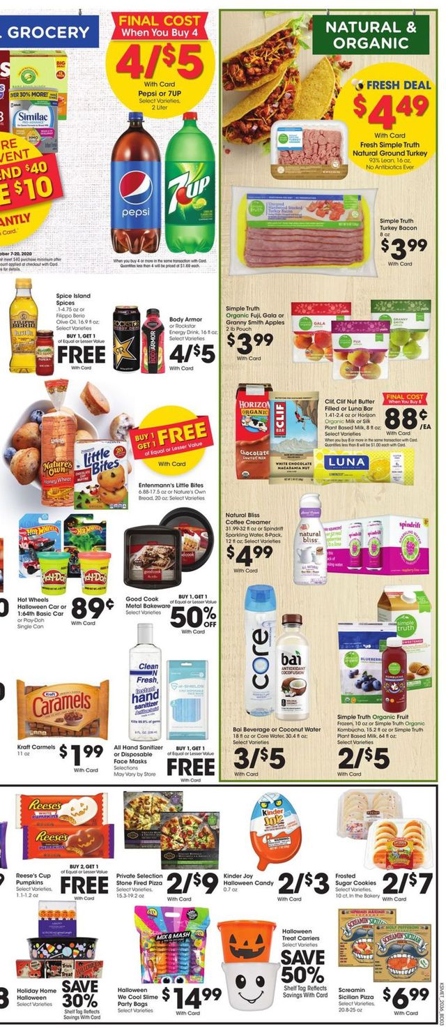 King Soopers Ad from 10/07/2020