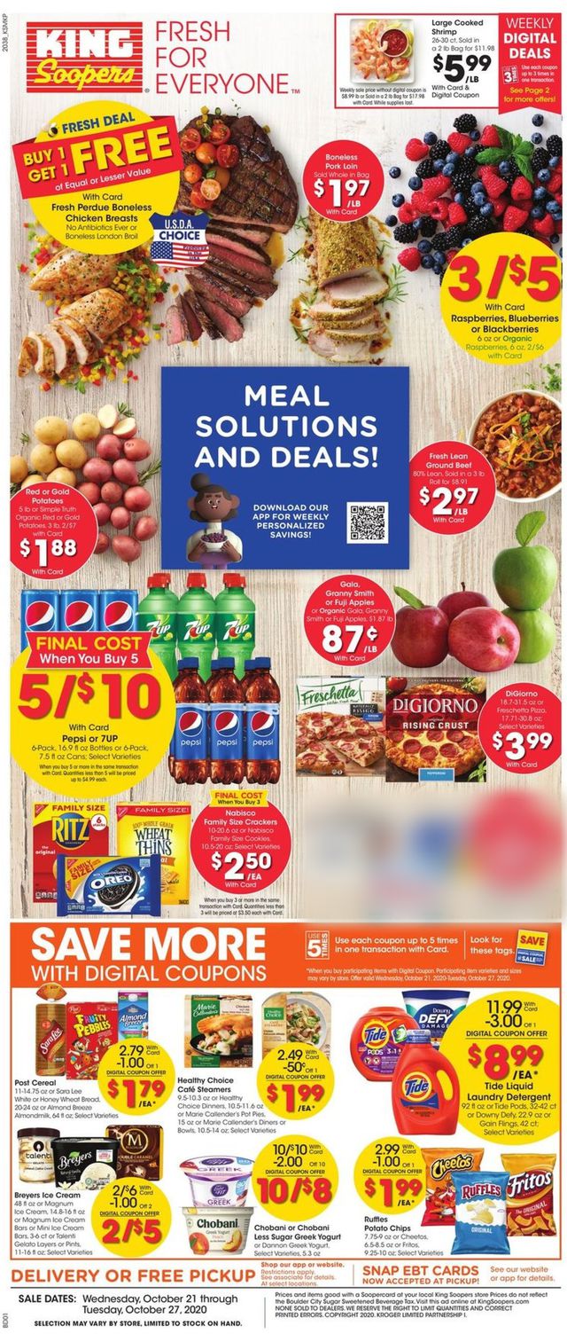 King Soopers Ad from 10/21/2020