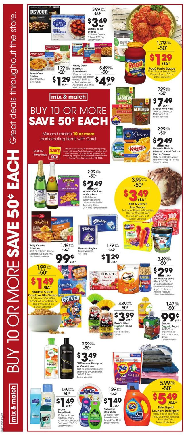 King Soopers Ad from 11/04/2020