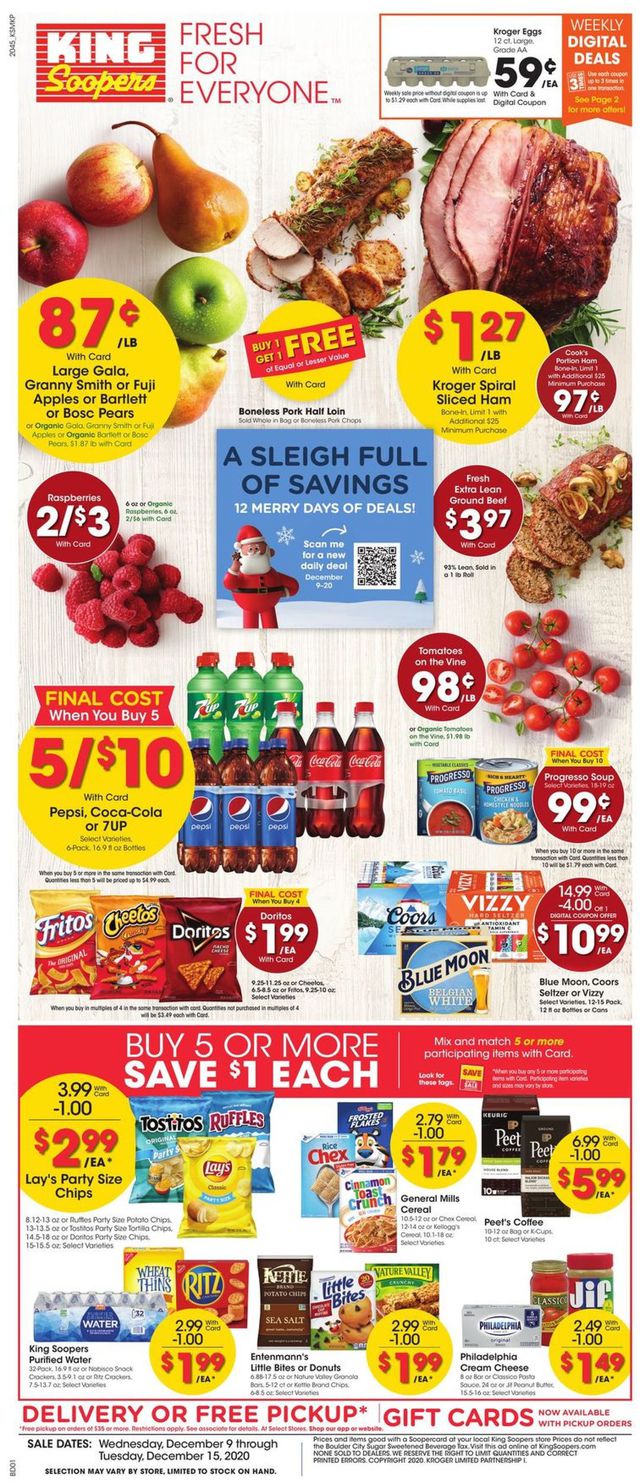 King Soopers Ad from 12/09/2020