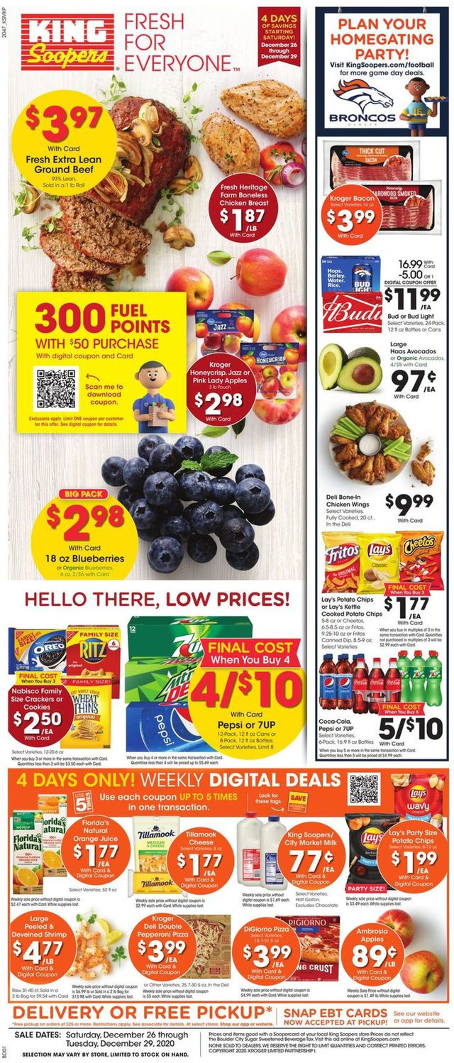 King Soopers Ad from 12/26/2020