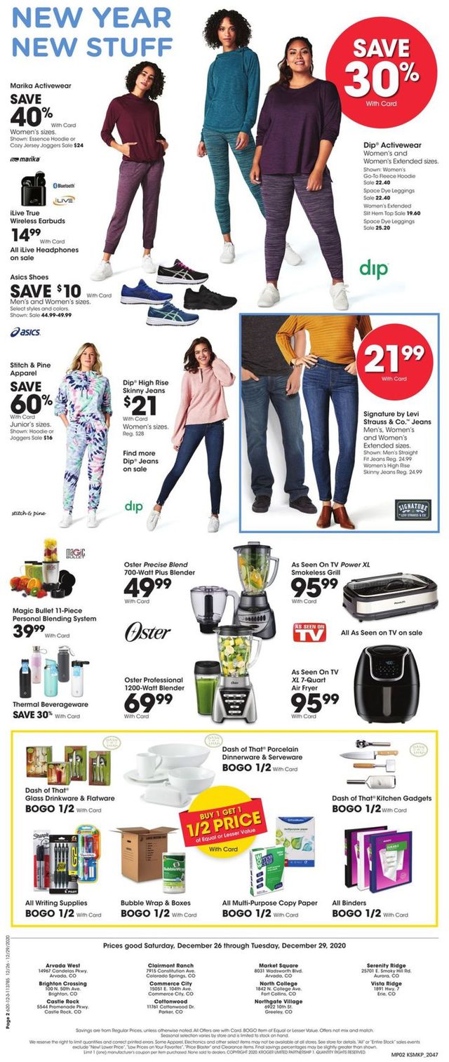 King Soopers Ad from 12/26/2020