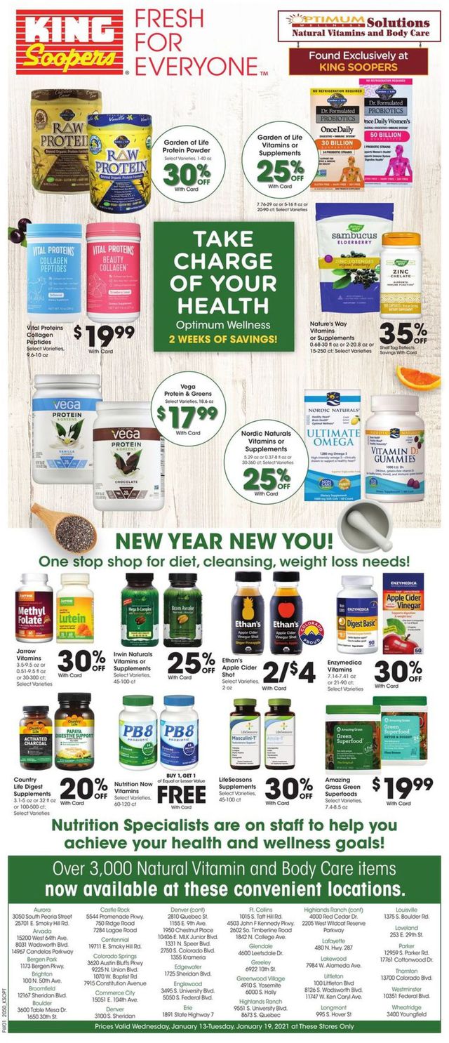 King Soopers Ad from 01/13/2021