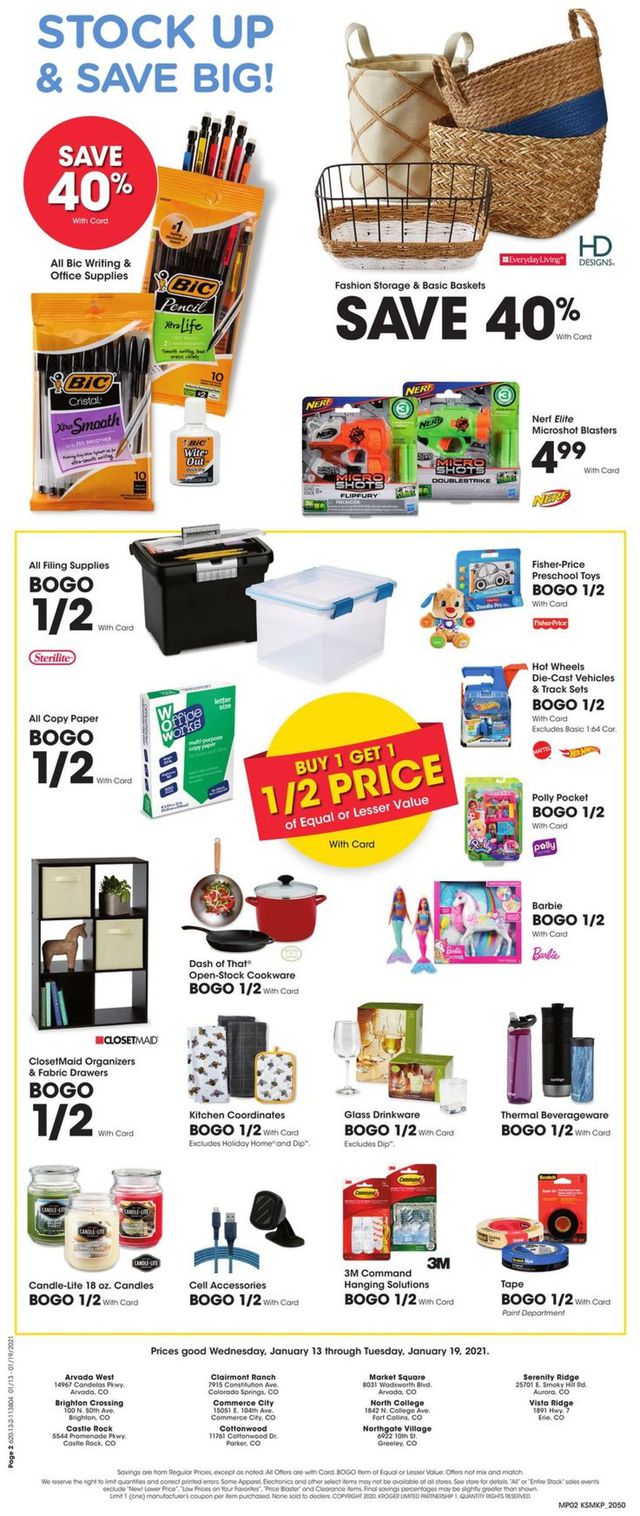 King Soopers Ad from 01/13/2021