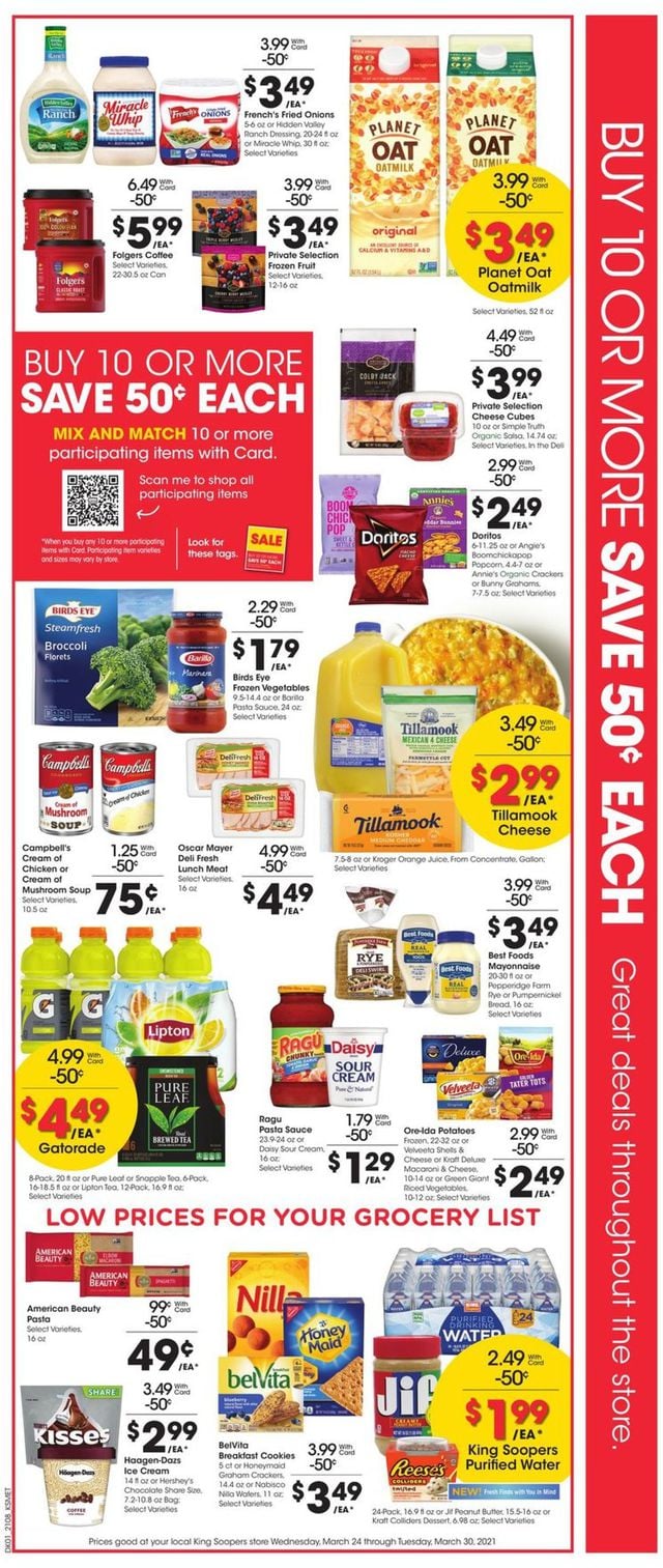 King Soopers Ad from 03/24/2021