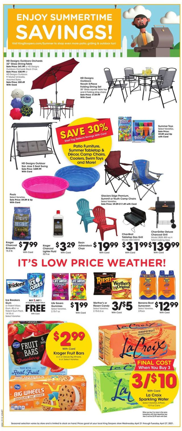King Soopers Ad from 04/21/2021