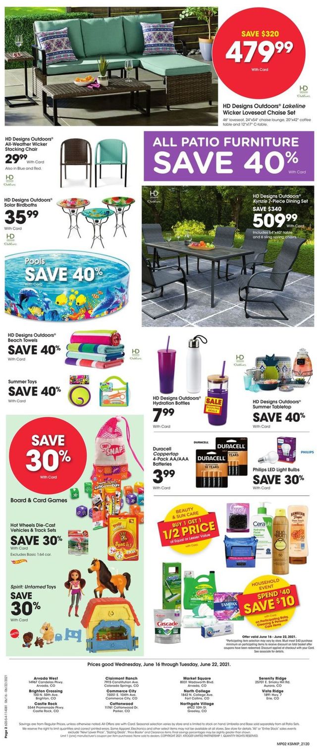 King Soopers Ad from 06/16/2021