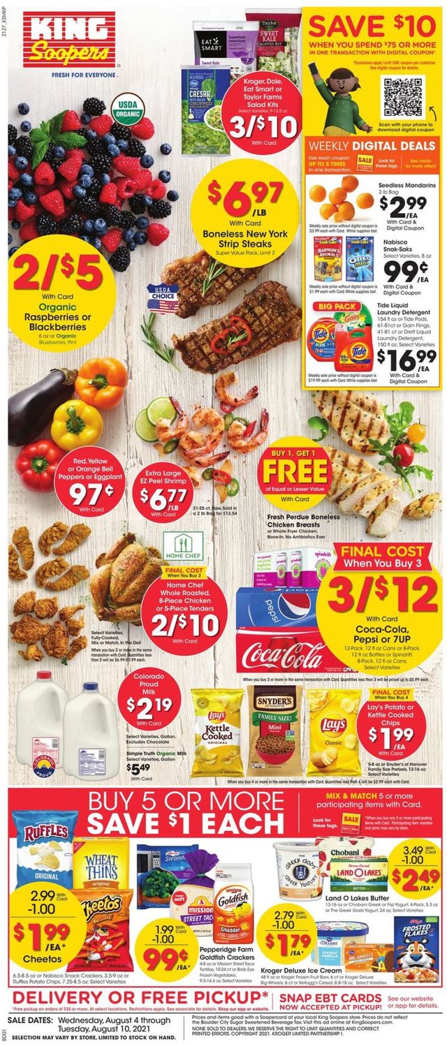 King Soopers Ad from 08/04/2021