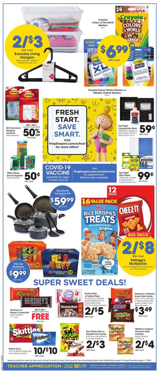 King Soopers Ad from 08/11/2021