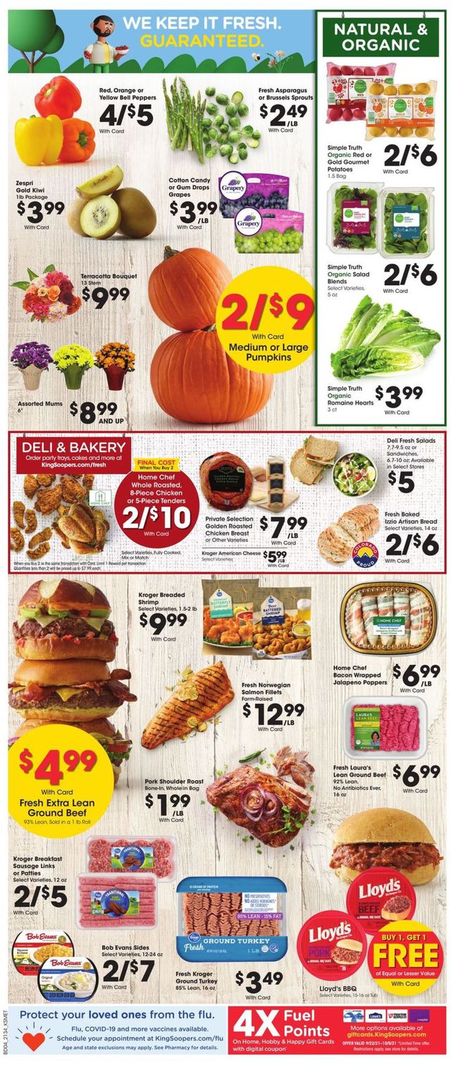 King Soopers Ad from 09/22/2021