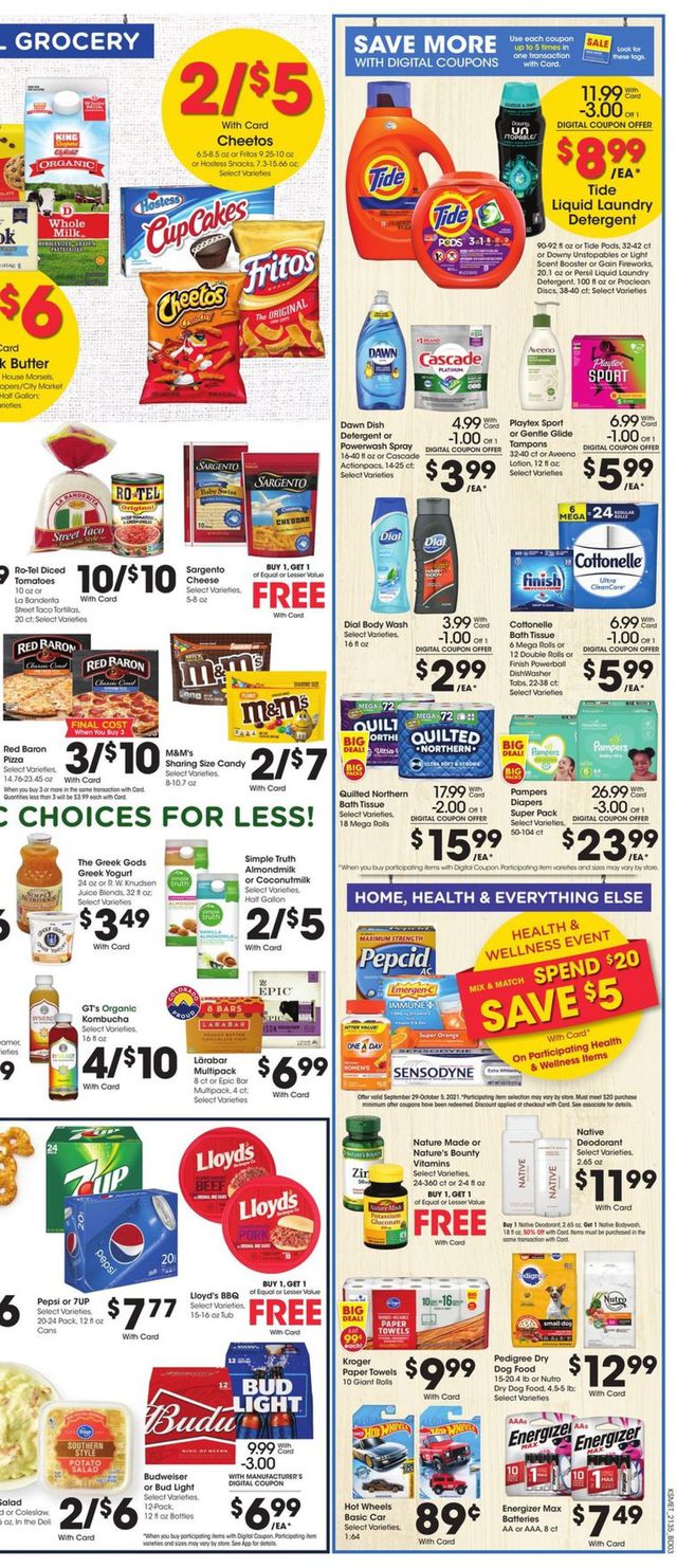 King Soopers Ad from 09/29/2021