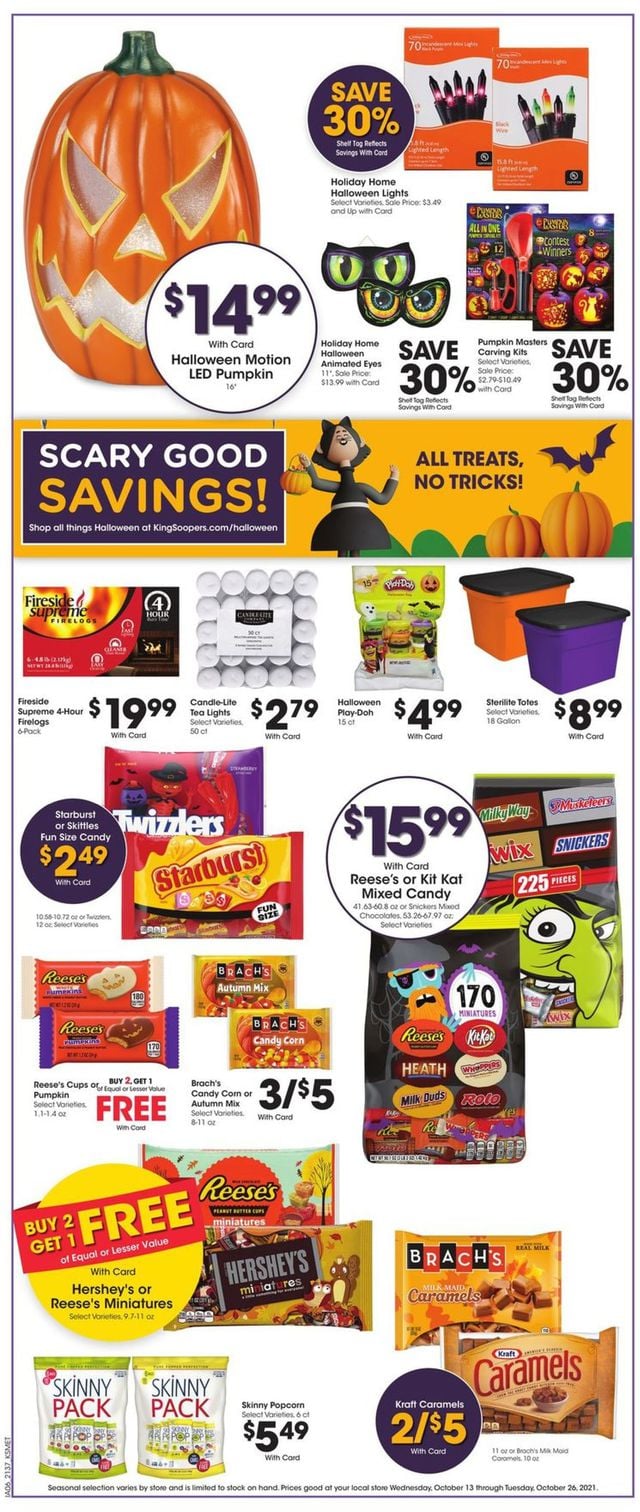 King Soopers Ad from 10/20/2021