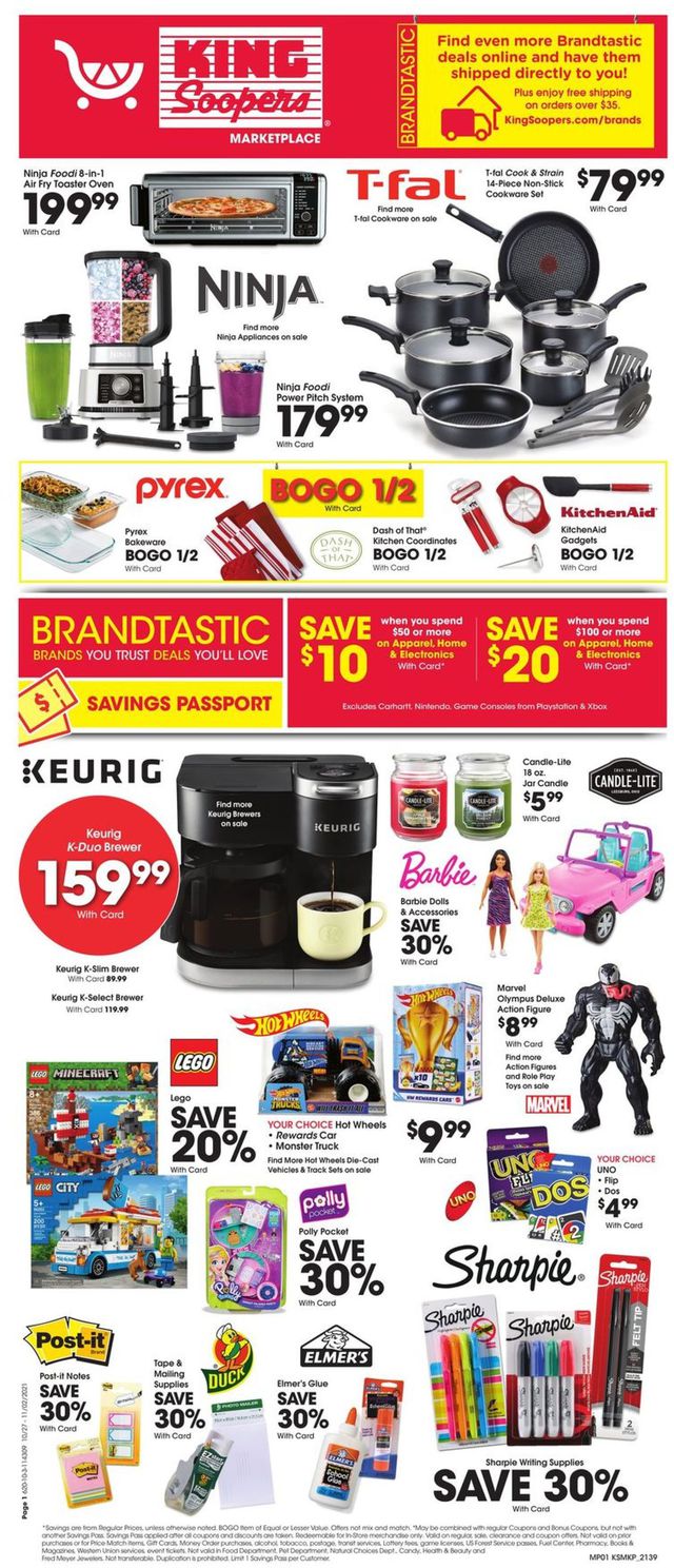 King Soopers Ad from 10/27/2021