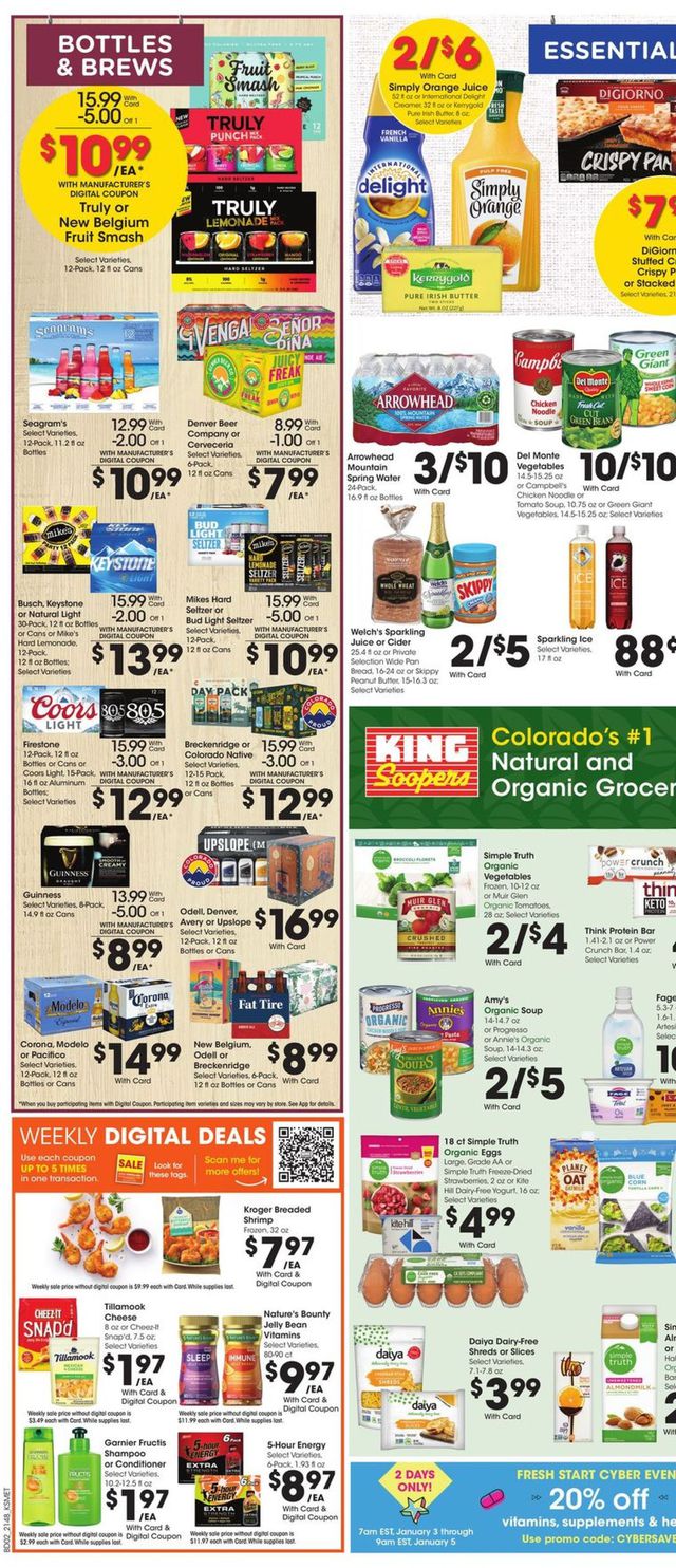 King Soopers Ad from 12/29/2021