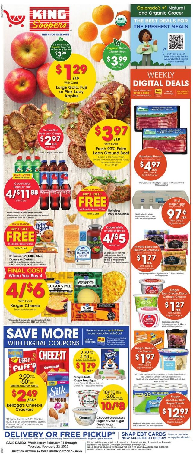 King Soopers Ad from 02/16/2022