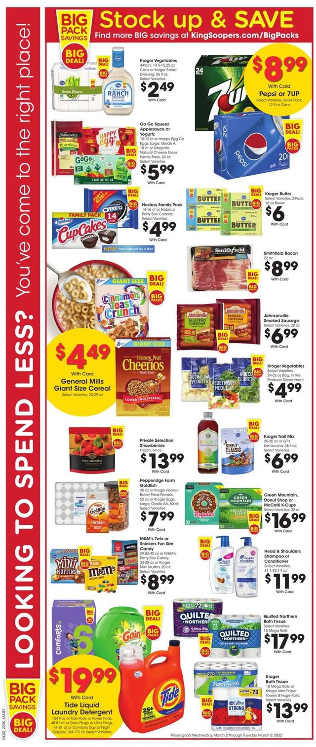 King Soopers Ad from 03/02/2022