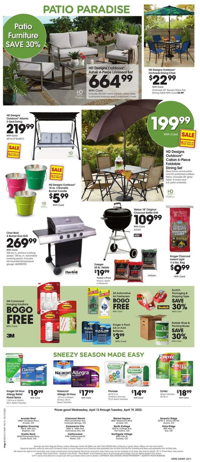 King Soopers Ad from 04/13/2022