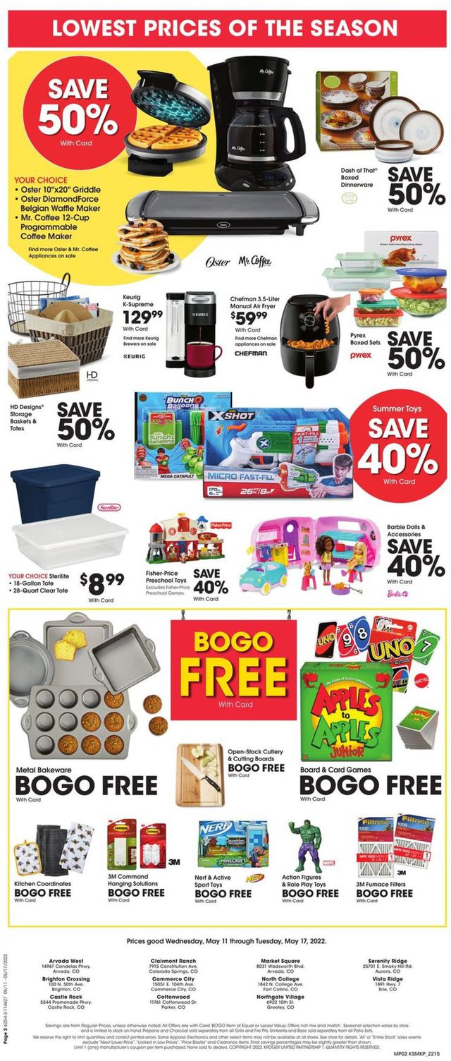 King Soopers Ad from 05/11/2022