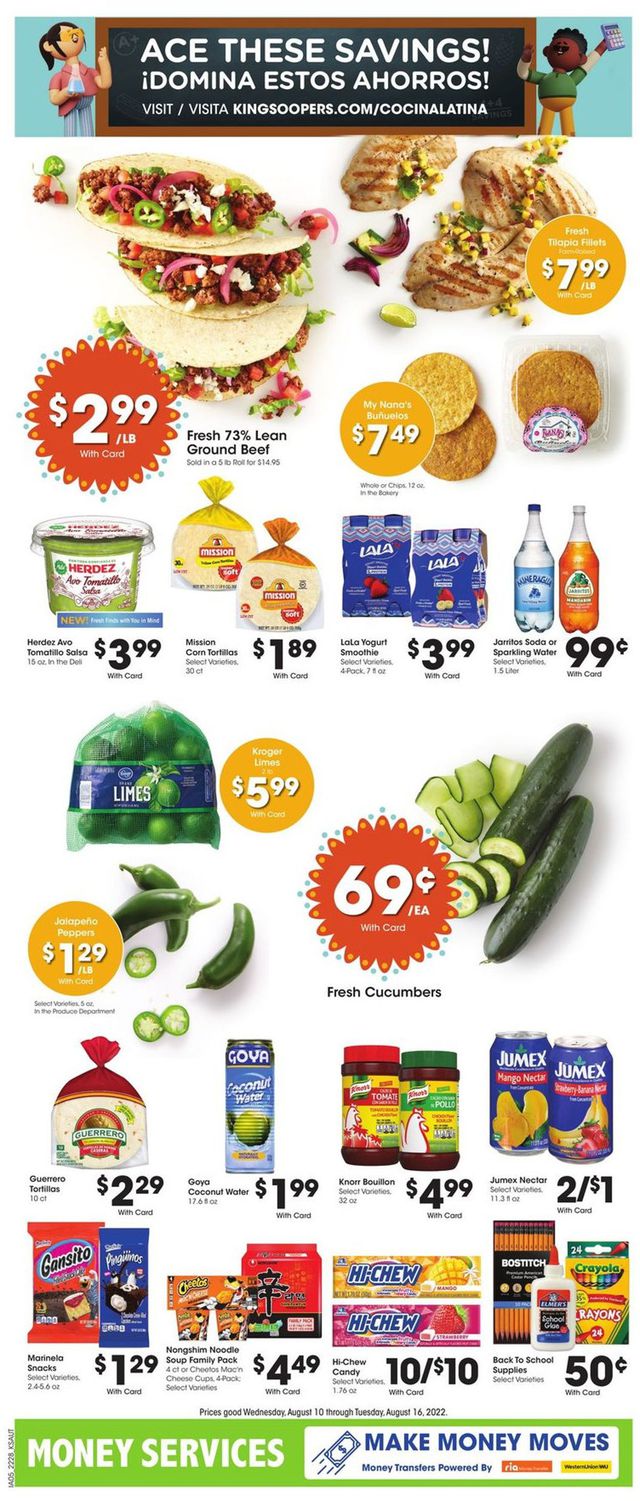 King Soopers Ad from 08/10/2022