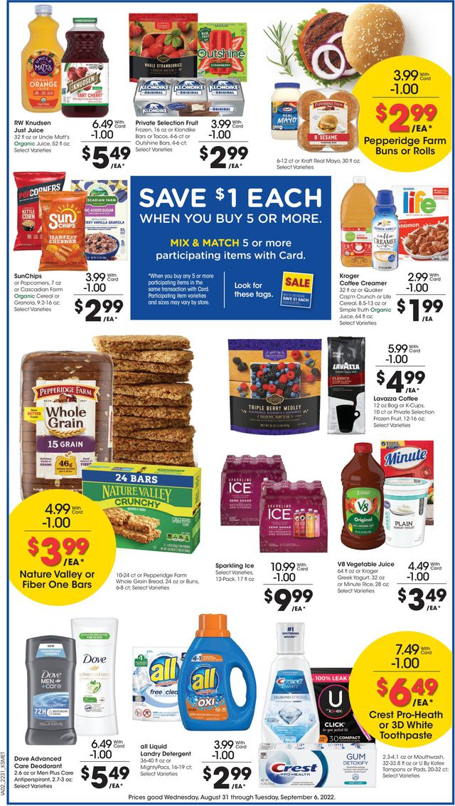 King Soopers Ad from 08/31/2022