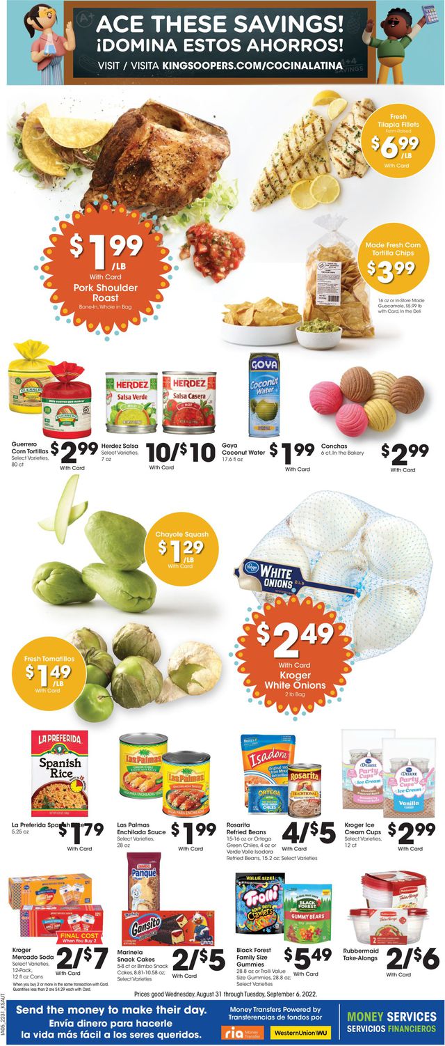 King Soopers Ad from 08/31/2022