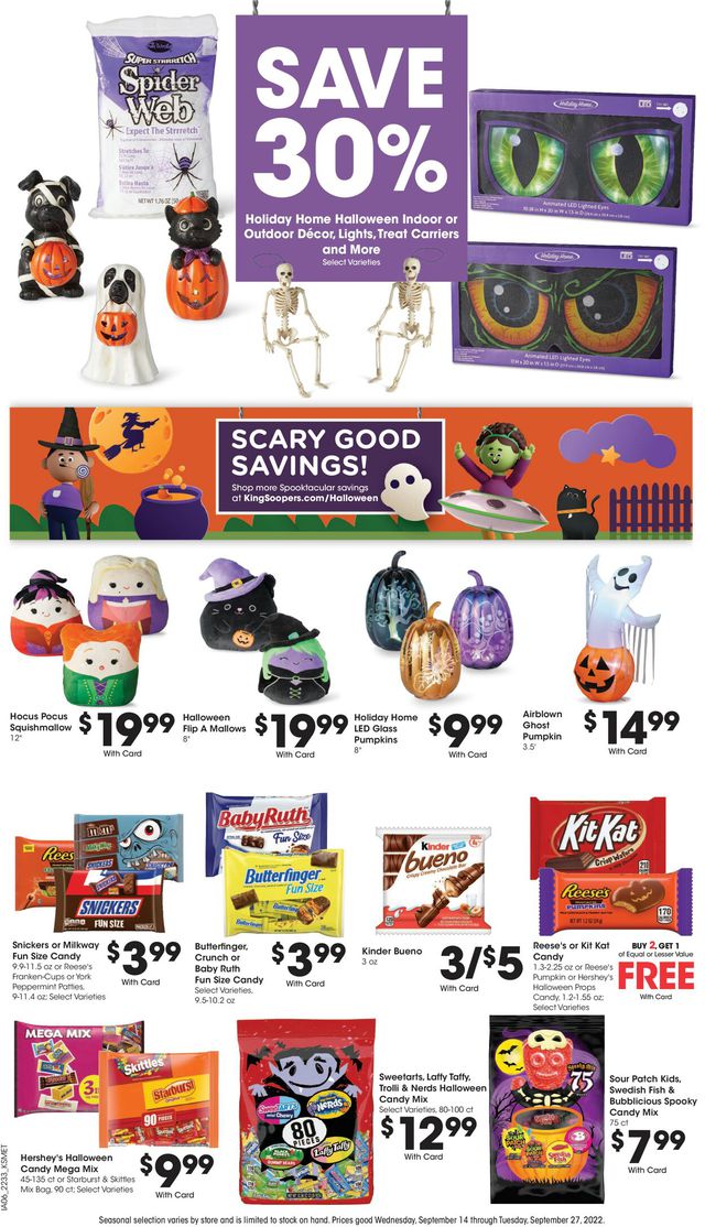 King Soopers Ad from 09/14/2022