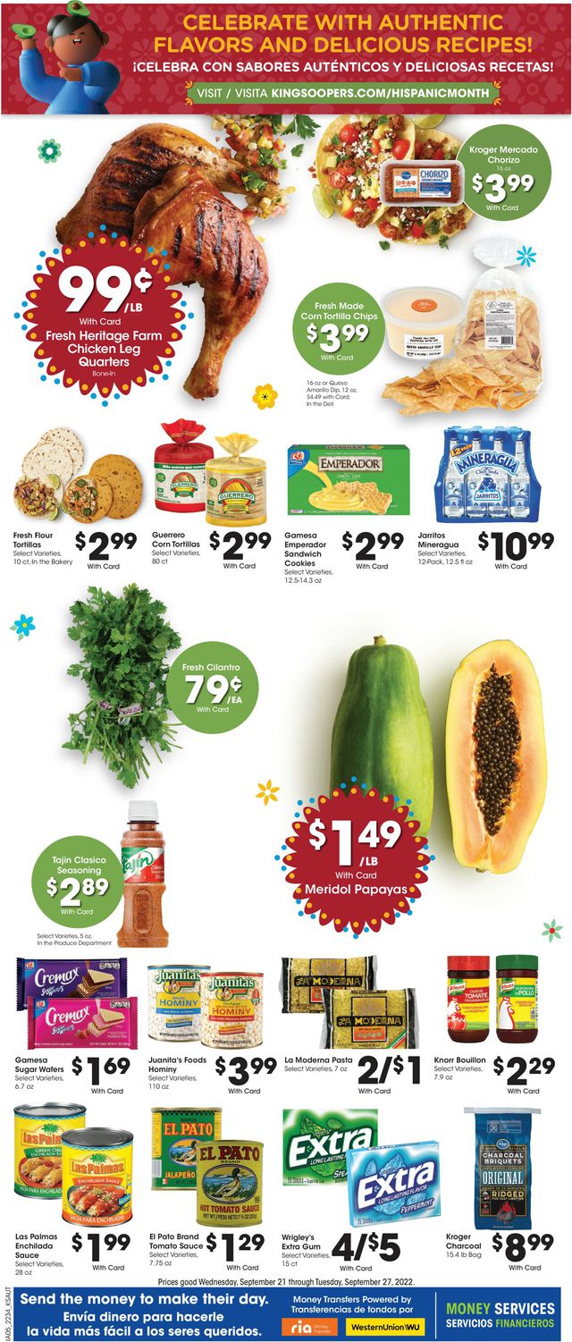 King Soopers Ad from 09/21/2022