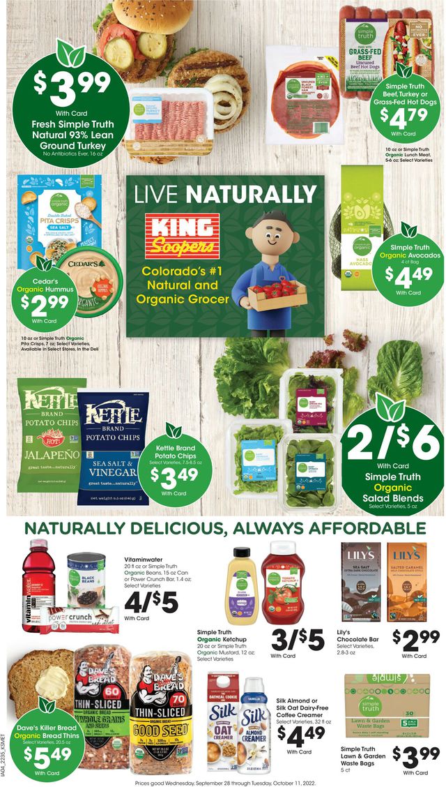 King Soopers Ad from 09/28/2022