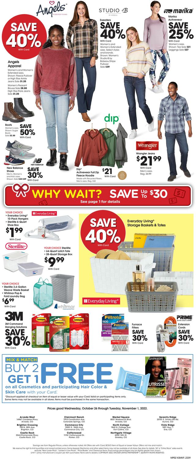King Soopers Ad from 10/26/2022