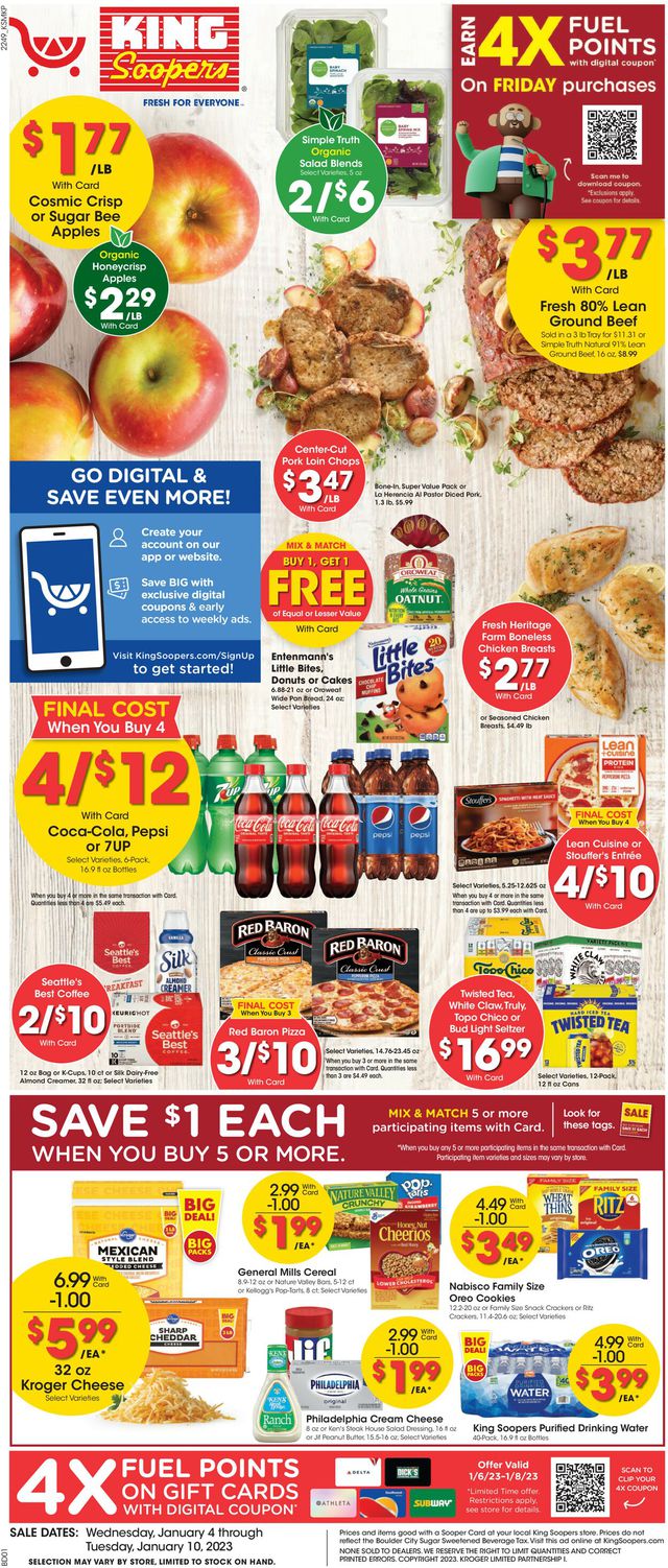King Soopers Ad from 01/04/2023