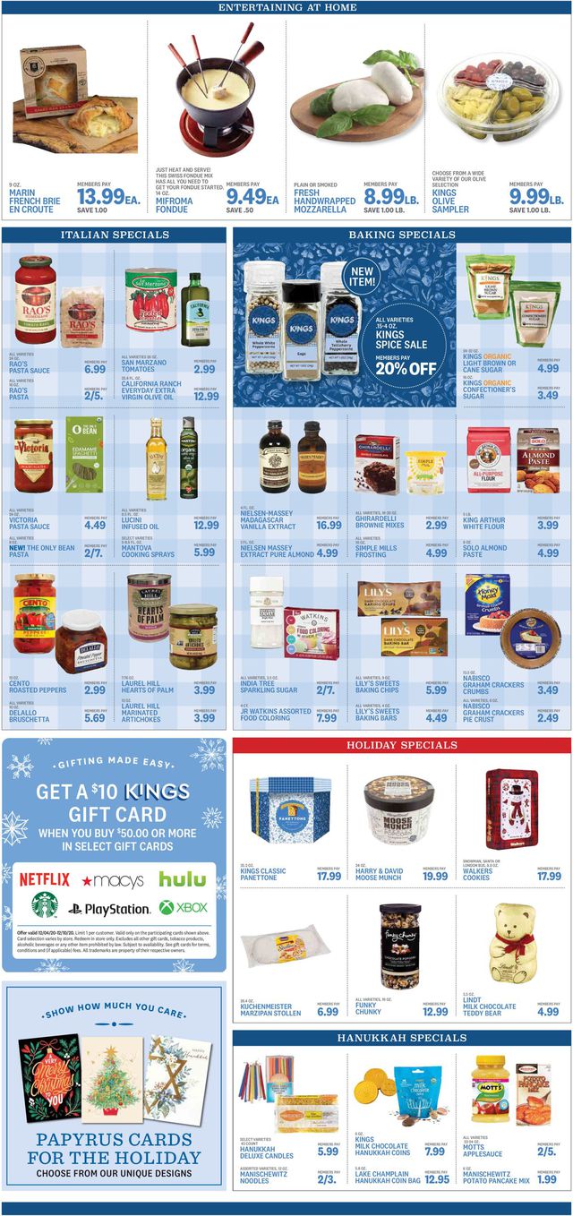 Kings Food Markets Ad from 12/04/2020