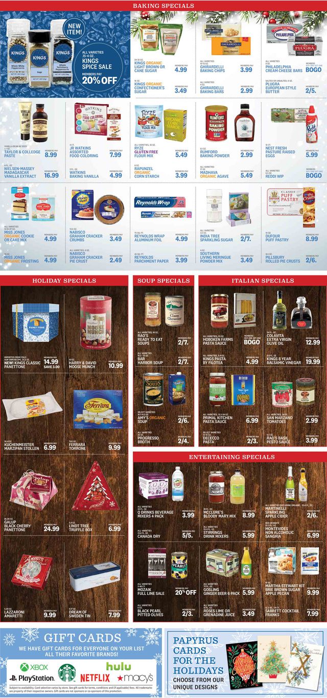 Kings Food Markets Ad from 12/11/2020