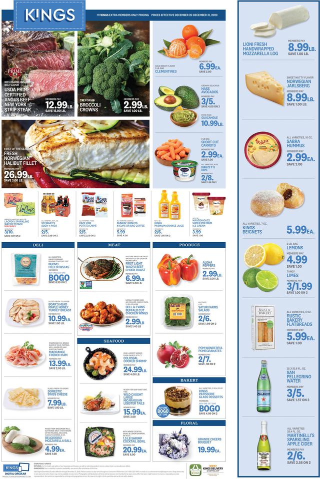Kings Food Markets Ad from 12/25/2020