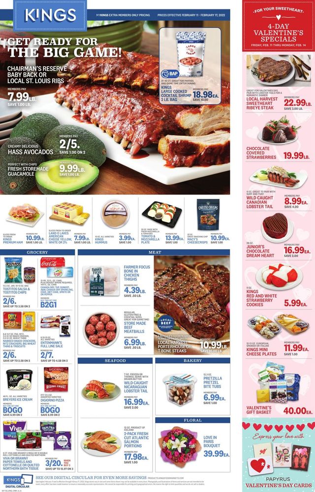 Kings Food Markets Ad from 02/11/2022
