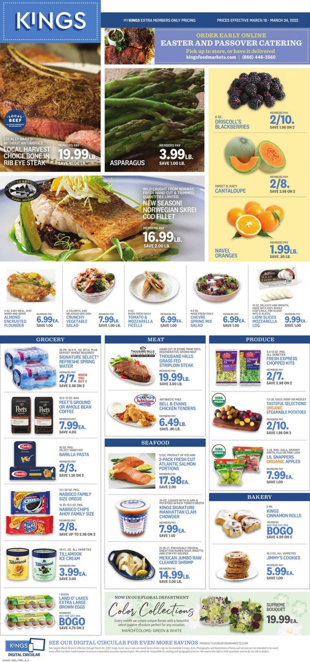 Kings Food Markets Ad from 03/18/2022